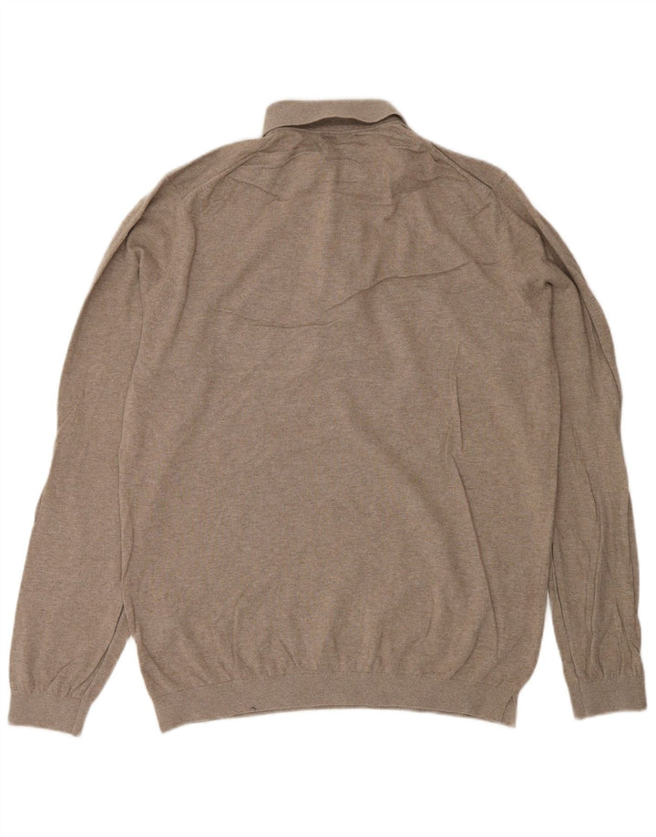 Massimo Dutti Herren-Pullover mit Rollkragen, mittelbeige Baumwolle