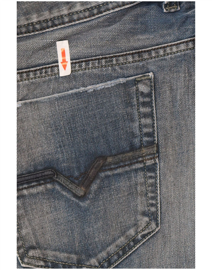 Diesel Herren Straight Jeans W33 L34 Blaue Baumwolle