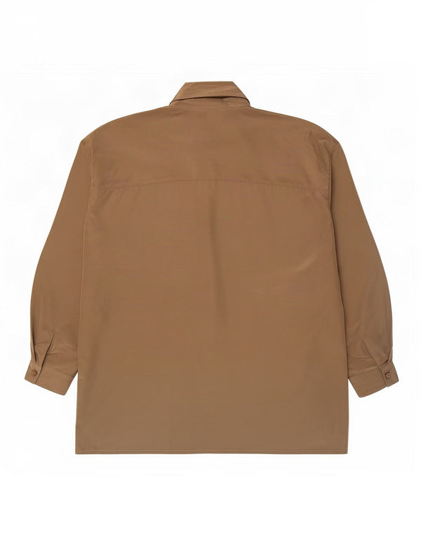 Vintage Damen übergroße Hemdbluse EU 46 XL Khaki