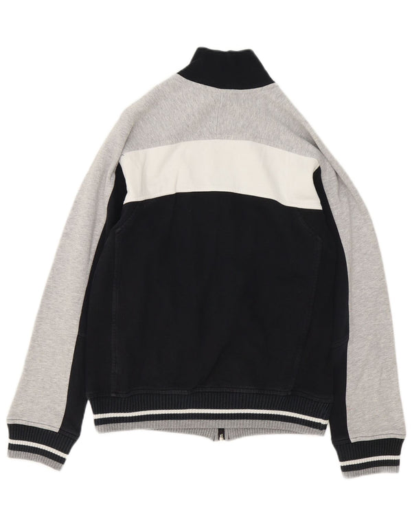Diadora Damen-Trainingsanzug-Oberteil, Jacke, UK 10, Größe S, Schwarz, Colourblock-Baumwolle