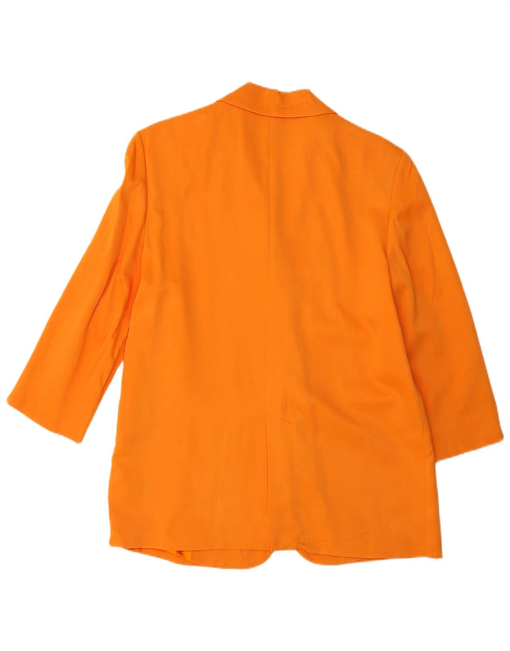 Zara Damen-Blazer mit zwei Knöpfen, übergroß, Gr. 10, Größe S, Orange, Viskose