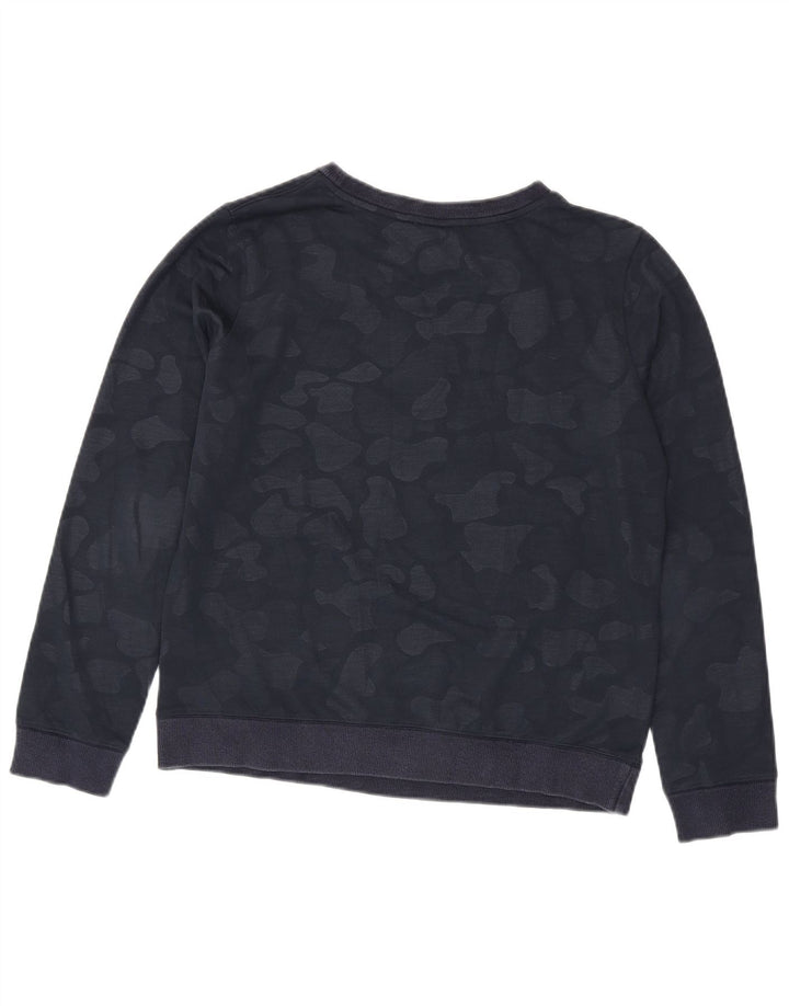 Adidas Damen Grafik-Sweatshirt-Pullover UK 12 Medium Navy Blue Camouflage