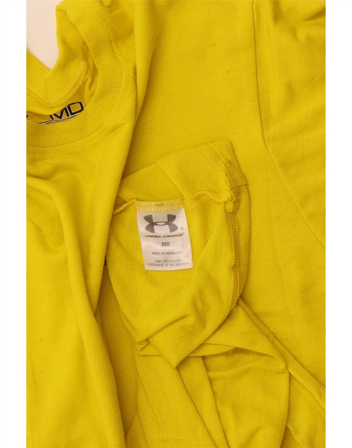 Under Armour Damen T-Shirt Top UK 12 Mittelgelbes Polyester