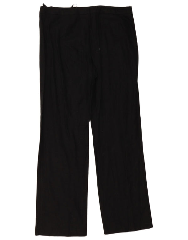 Marks & Spencer Damen Gerade Freizeithose UK 14 Large W36 L33 Schwarz