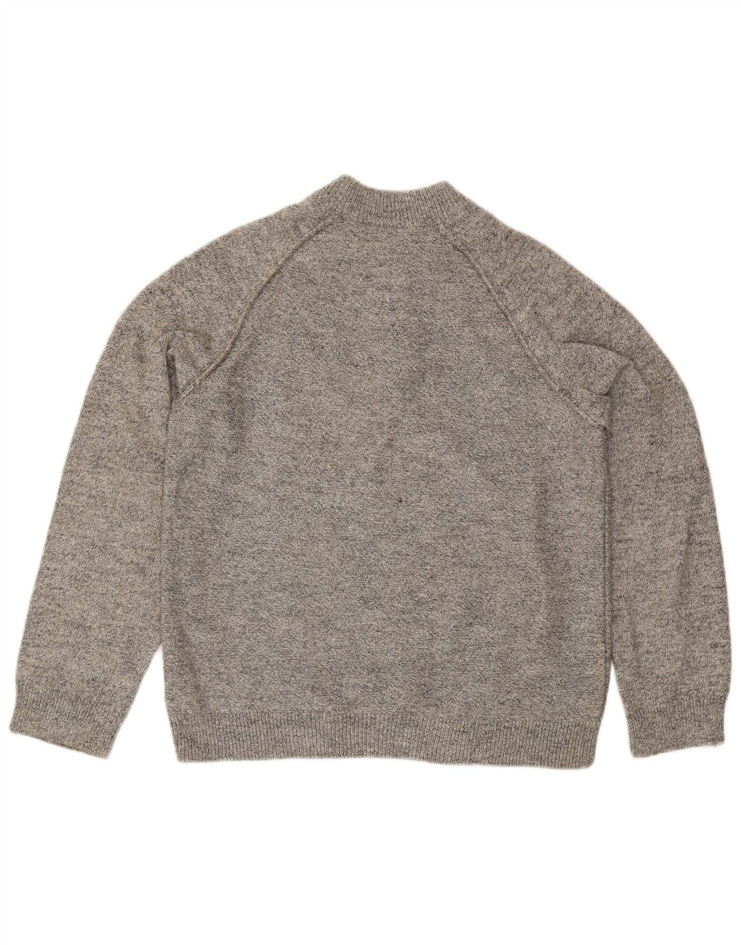 Marks & Spencer Herren-Pullover mit normaler Passform und Reißverschluss, Größe L, grau gefleckt