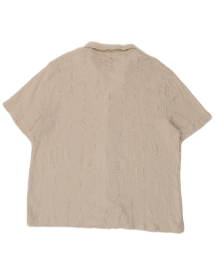 Marks & Spencer Herren-Kurzarmhemd 2XL aus weißer Baumwolle