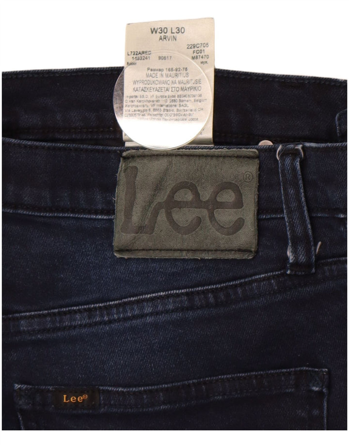 Lee Herren Arvin Slim Jeans W30 L30 Blaue Baumwolle