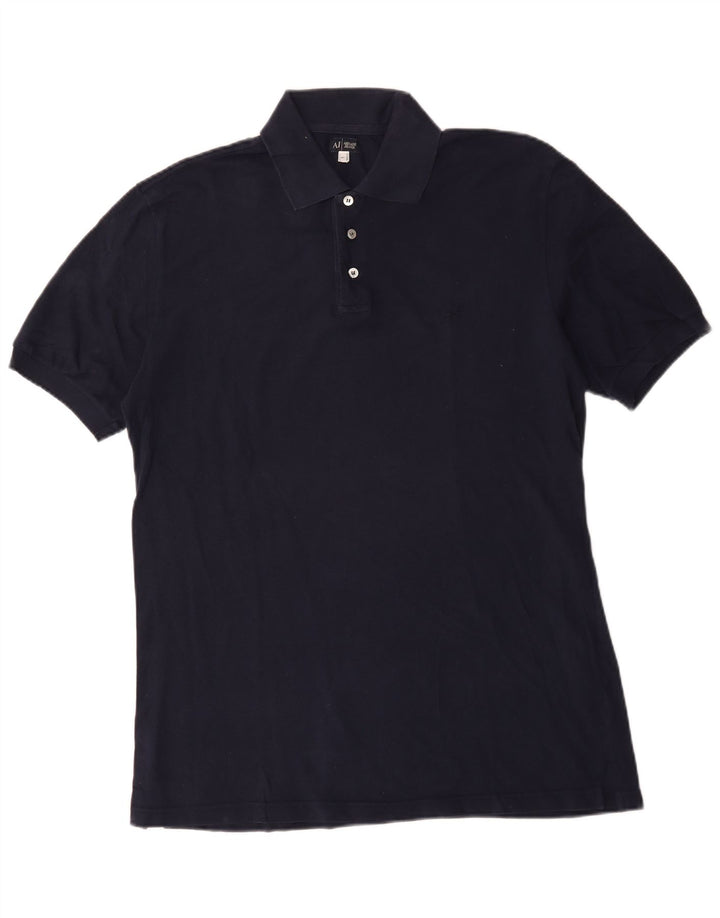 Armani Jeans Herren-Poloshirt, große marineblaue Baumwolle