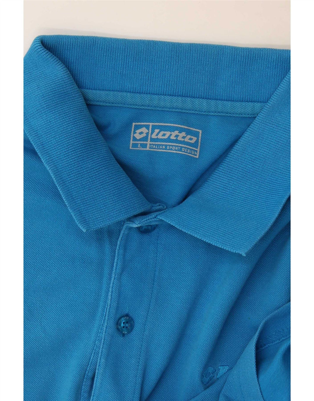 Lotto Herren-Poloshirt, groß, blaue Baumwolle