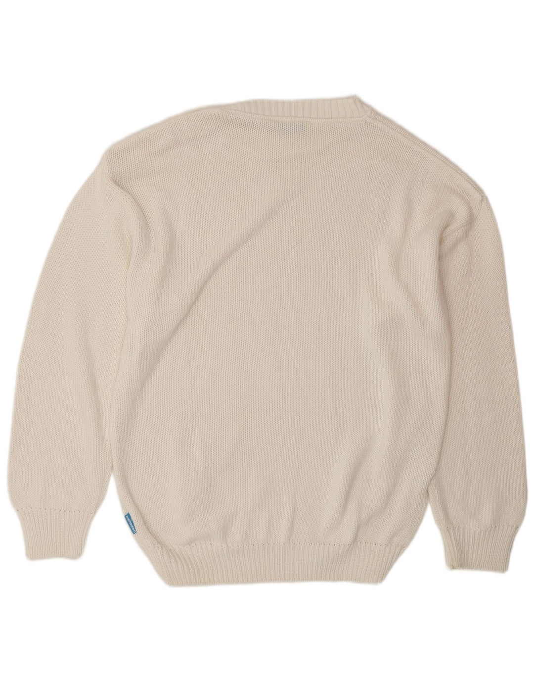 Carrera Herren-Pullover mit Rundhalsausschnitt, XL, weiße Baumwolle