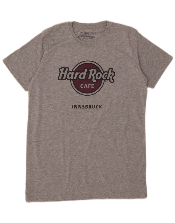 Hard Rock Cafe Herren Innsbruck Grafik-T-Shirt aus mittelgrauer Baumwolle