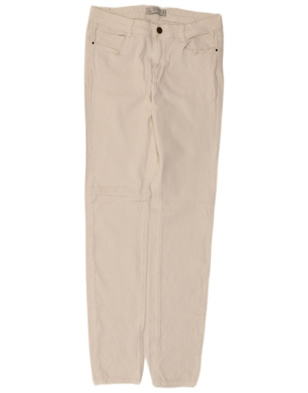 Zara Damen Trafaluc Slim Jeans EU 40 Medium W30 L30 Weiß