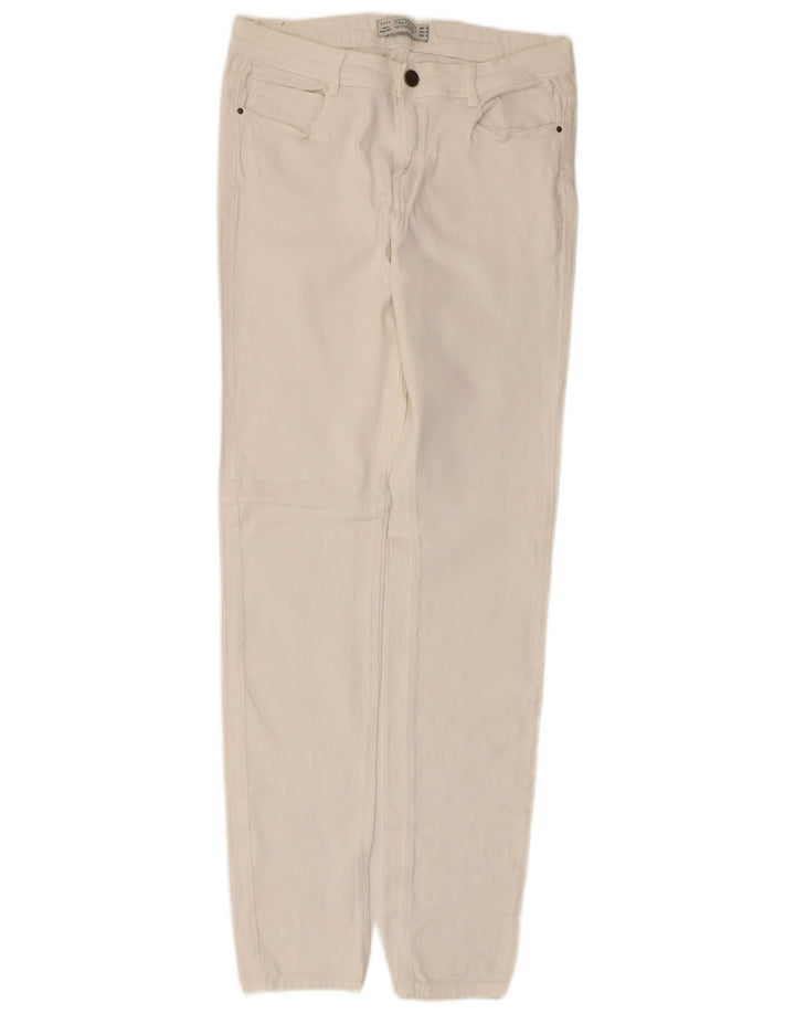 Zara Damen Trafaluc Slim Jeans EU 40 Medium W30 L30 Weiß