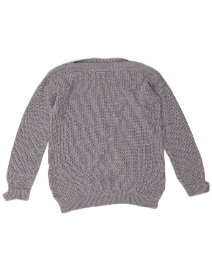 Marks & Spencer Damen-Pullover, übergroß, U-Boot-Ausschnitt, Gr. 10, Größe S, Blau