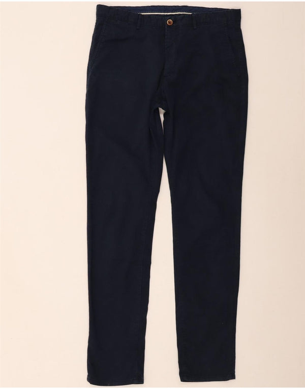 Massimo Dutti Herren Slim Fit Chinohose EU 44 Large W34 L33 Marineblau