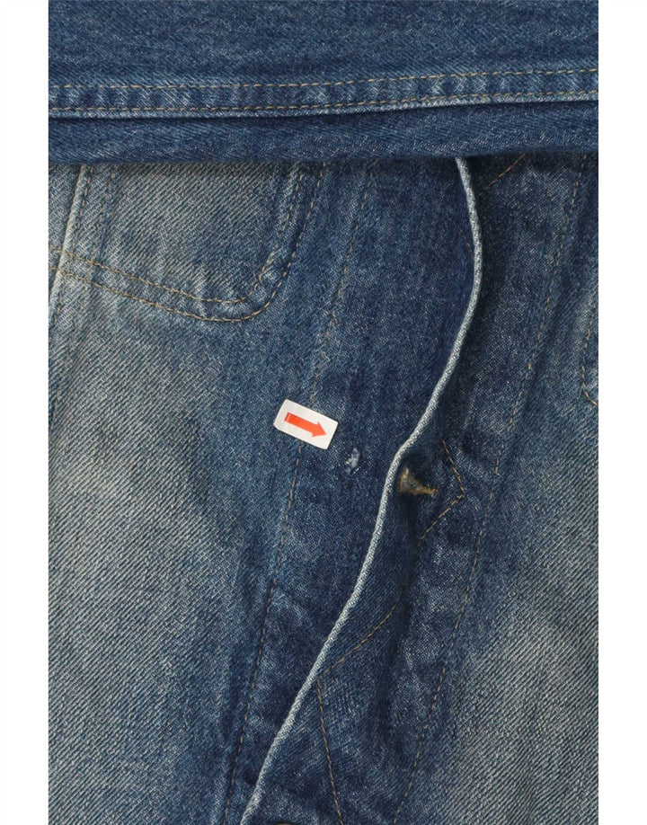 Vintage Herren Jeansjacke UK 44 2XL Blaue Baumwolle
