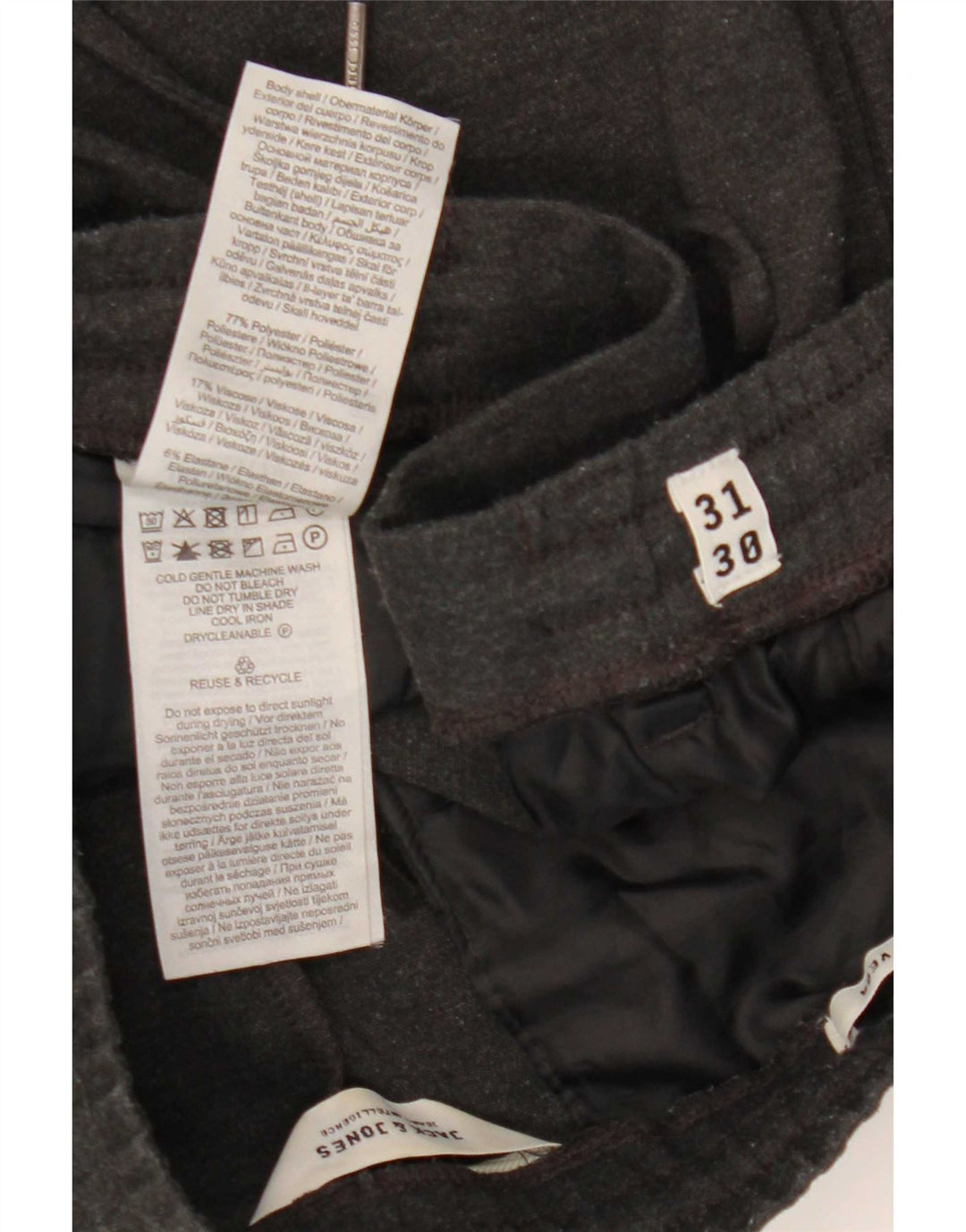Jack & Jones Herren-Kurzhose, W31, L24, Grau, Polyester