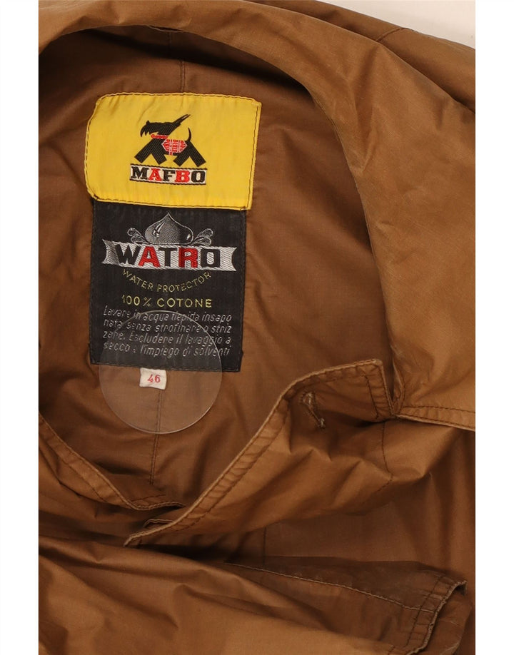 Mafbo Herren Trenchcoat IT 46 Kleine braune Baumwolle