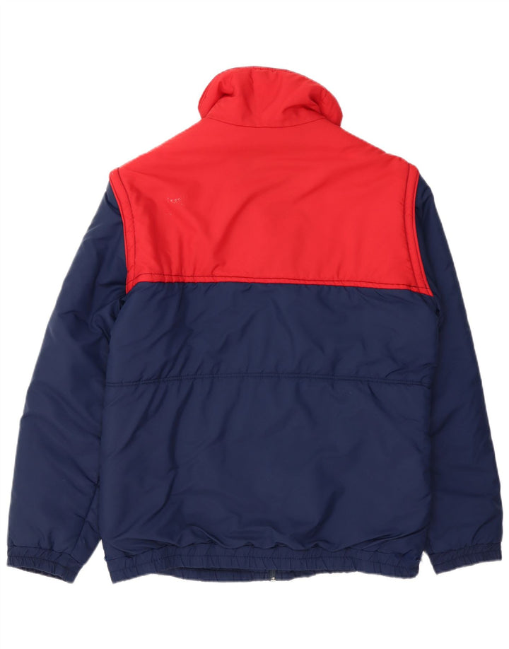 VINTAGE Wattierte Herrenjacke UK 38 Medium Navy Blue Colourblock Polyamid