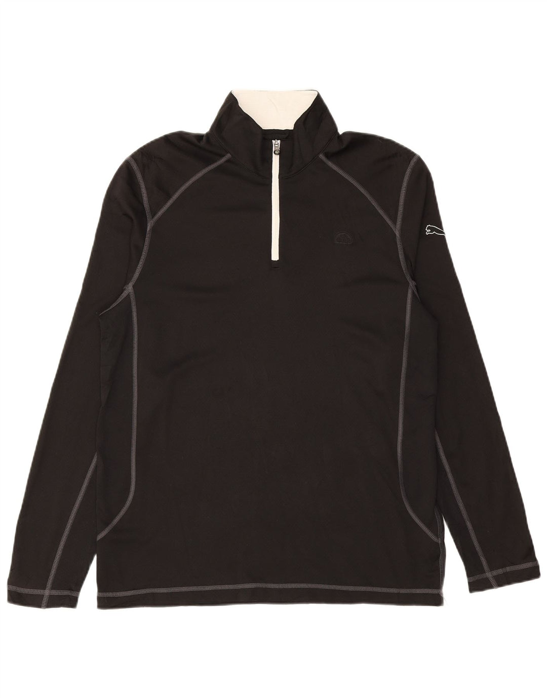 Puma Herren-Pullover-Trainingsanzug mit Reißverschluss, Größe L, Schwarz