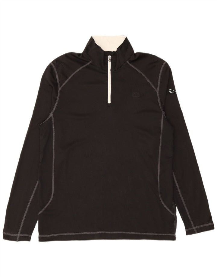 Puma Herren-Pullover-Trainingsanzug mit Reißverschluss, Größe L, Schwarz
