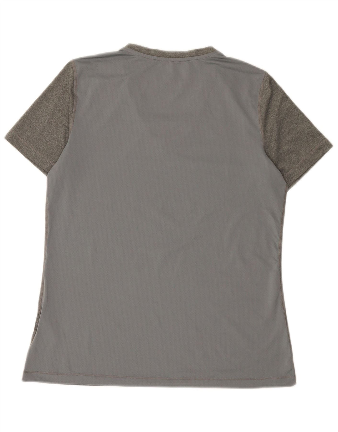 Nike Damen Dri Fit T-Shirt Top UK 14 Large Grau Polyester