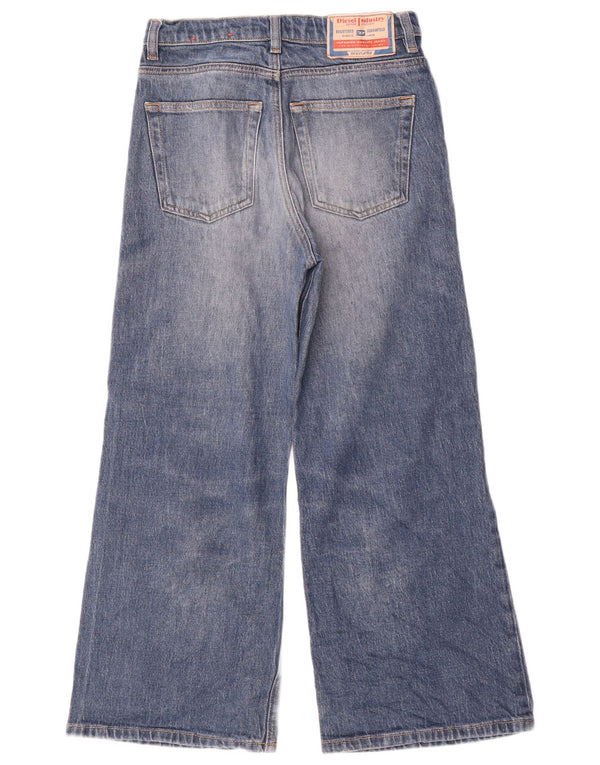 Diesel Jungen Distressed Jeans mit weitem Bein, 9–10 Jahre, W26 L24, blaue Baumwolle