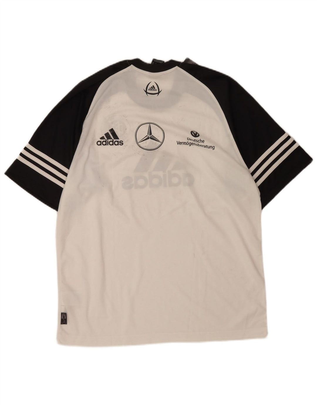 Adidas Herren Grafik T-Shirt Top UK 40/42 Mittelweiß Colourblock Polyester