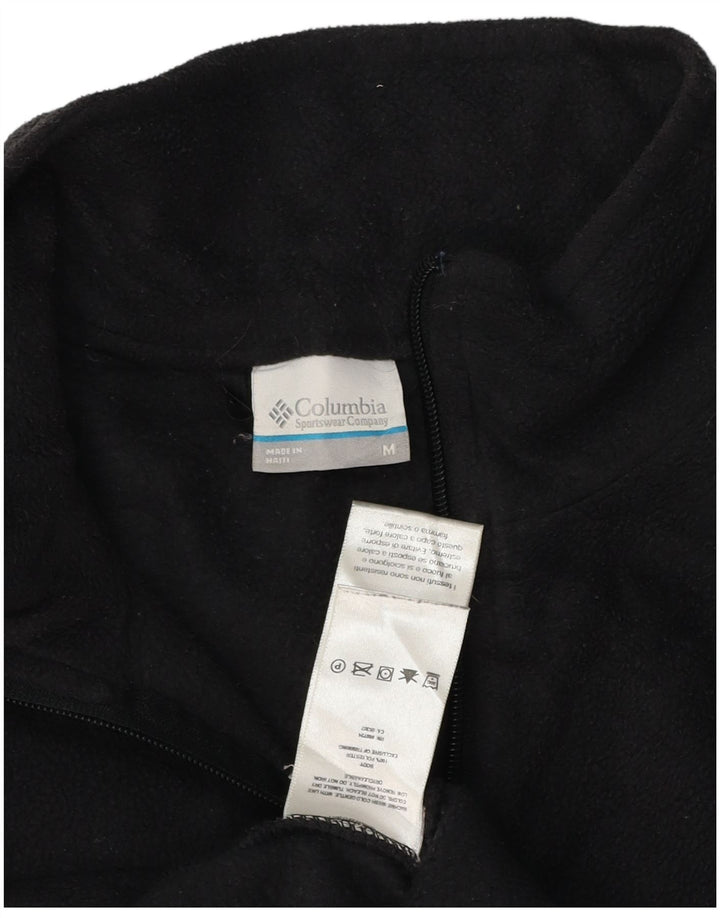 COLUMBIA Mens Fleece Jacket UK 38 Medium Black Polyester