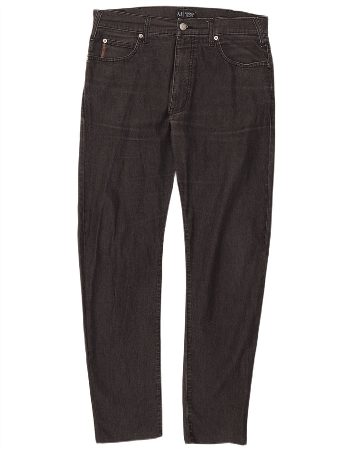 Armani Herren Slim Jeans W33 L29 Schwarze Baumwolle