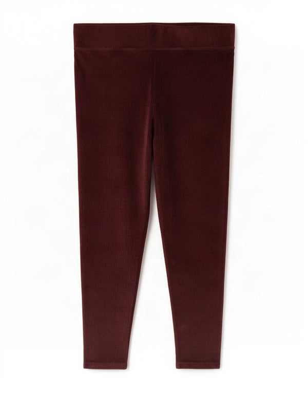 Marks & Spencer Damen-Leggings, UK 20, 2XL, W38, L28, Burgunderrot, Baumwolle