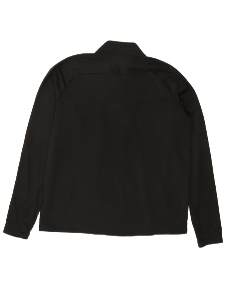 NIKE Herren Dri Fit Pullover-Trainingsoberteil mit Reißverschluss, Größe L, Schwarz, Farbblock