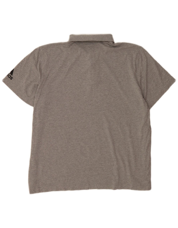 Adidas Herren Poloshirt 2XL Grau Baumwolle