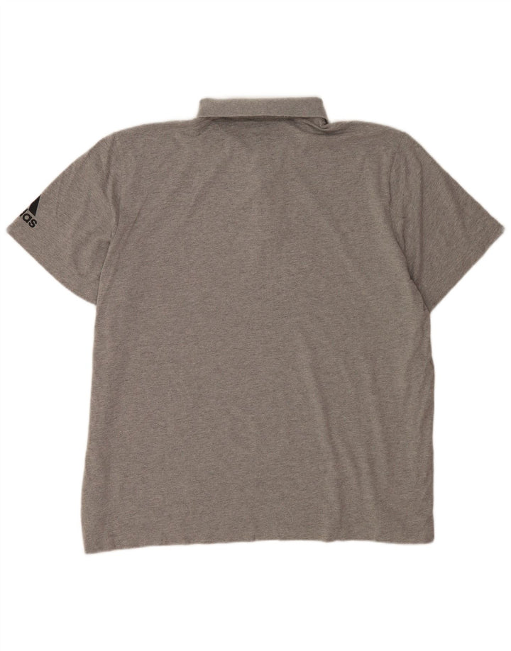 Adidas Herren Poloshirt 2XL Grau Baumwolle