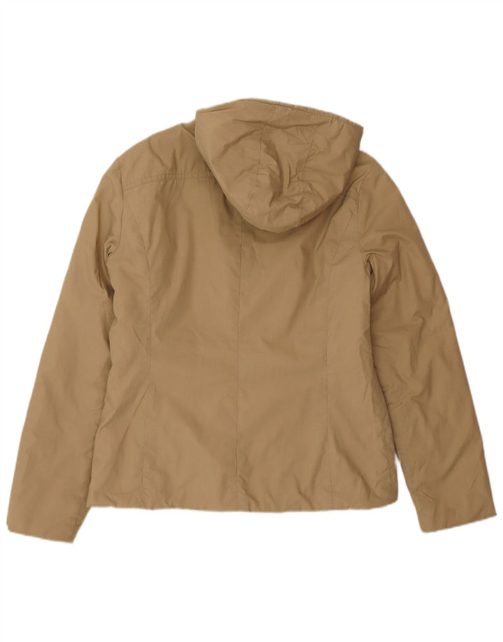 Zara Damen-Bomberjacke mit Kapuze, UK 14, mittelbeigefarbenes Polyester