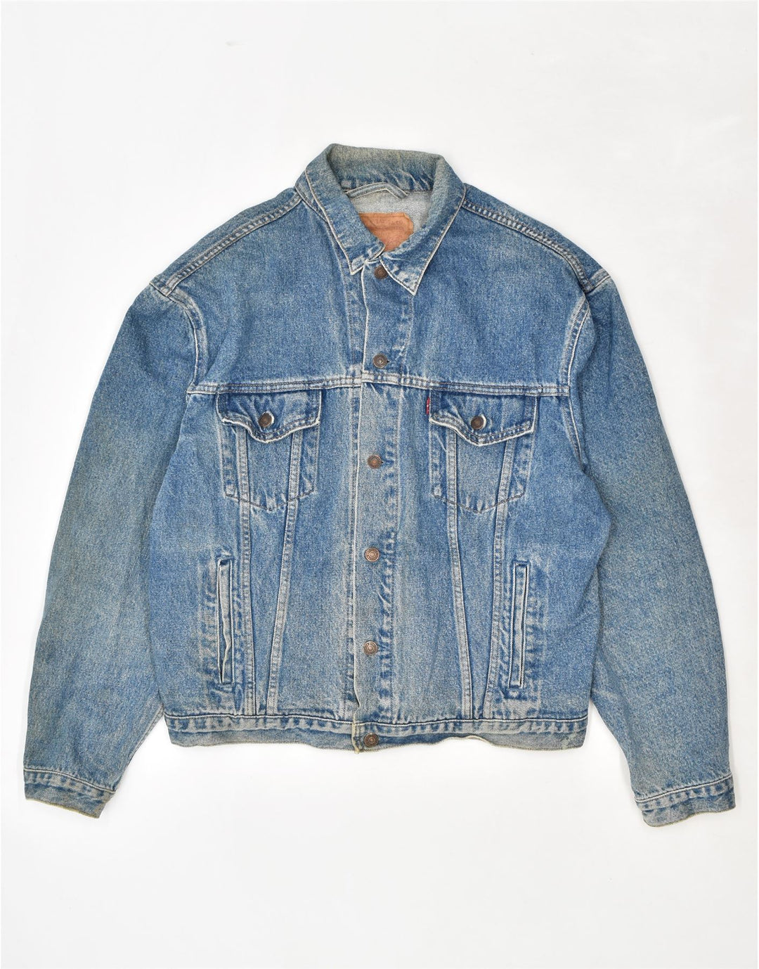LEVI'S Herren Jeansjacke UK 42 XL Blaue Baumwolle