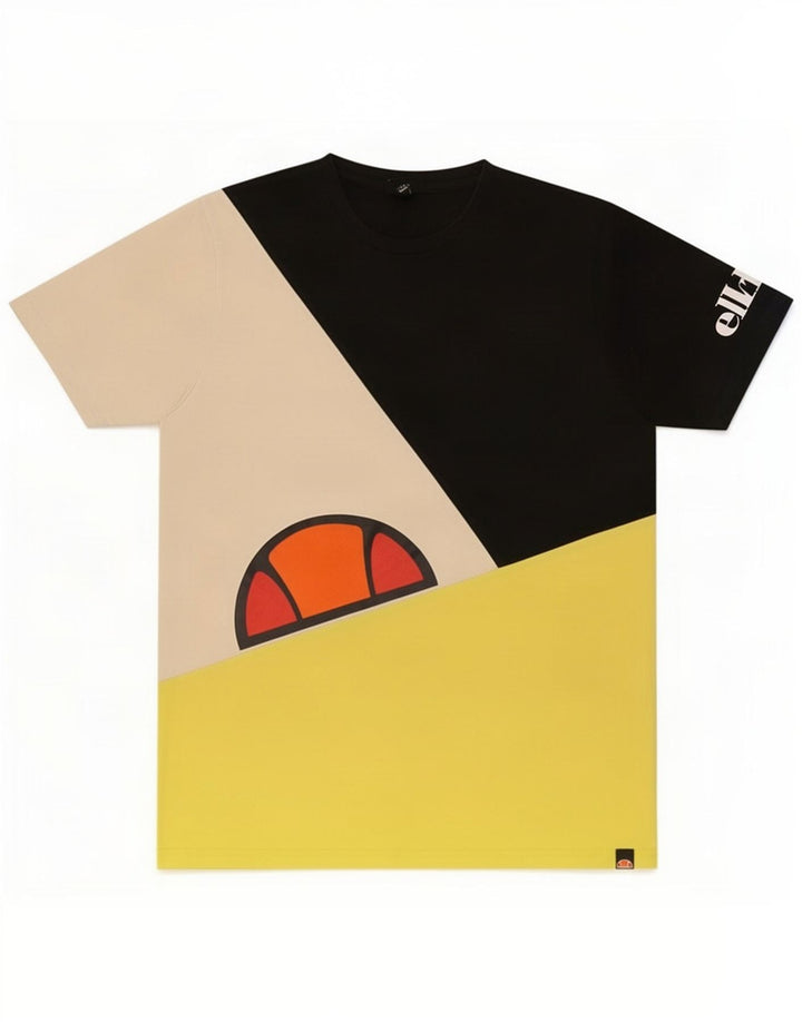 Ellesse Herren-T-Shirt mit Grafik, groß, mehrfarbig, Farbblock
