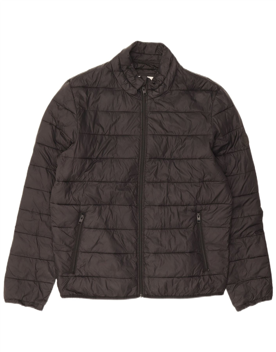 Jack & Jones Herren Wattierte Jacke UK 40 Large Schwarz