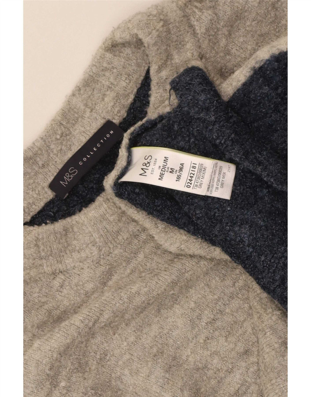 Marks & Spencer Damen Pullover mit Rundhalsausschnitt, UK 14, Mittelgrau