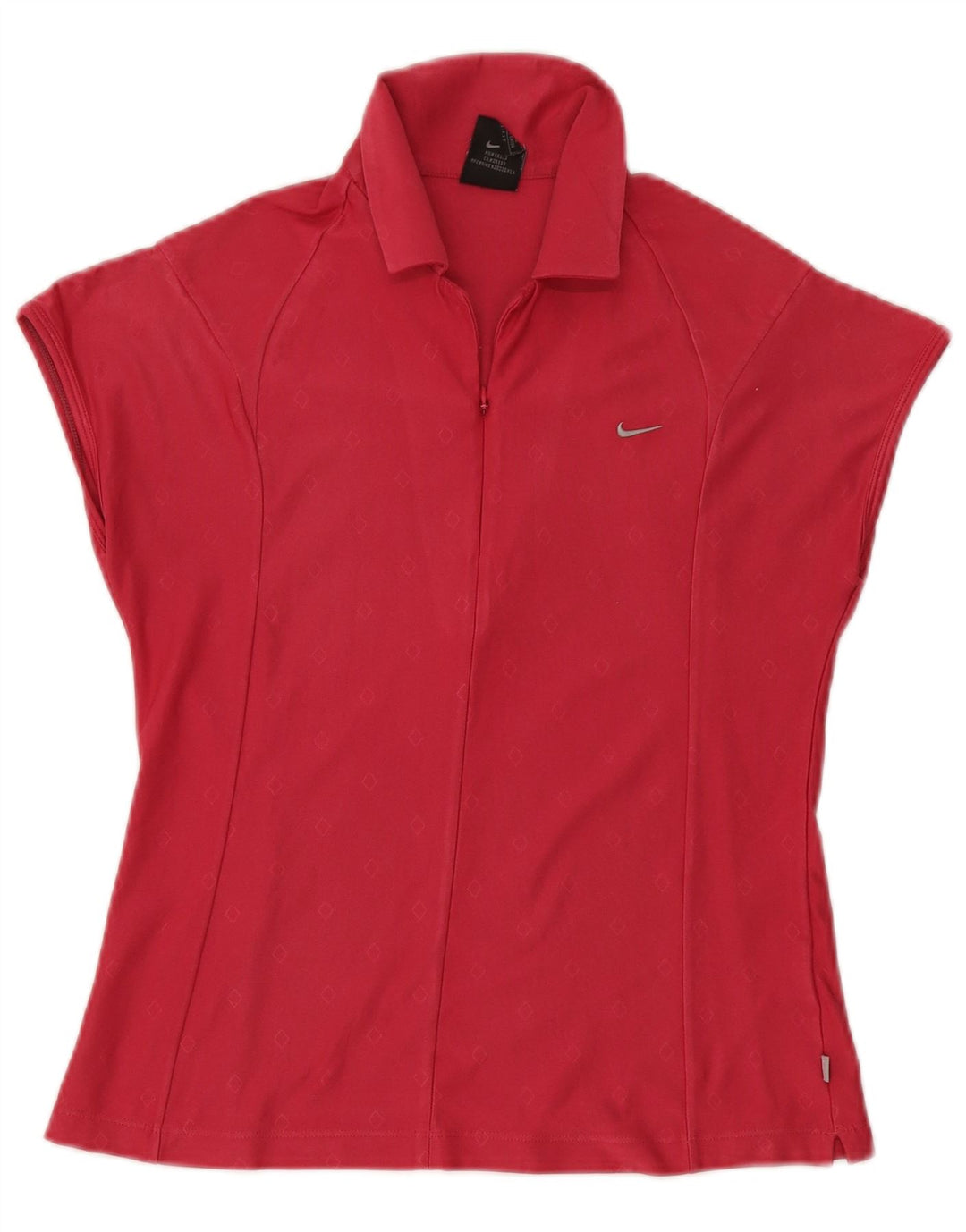 Nike Damen-Poloshirt UK 10/12 Mittelrosa geometrisch