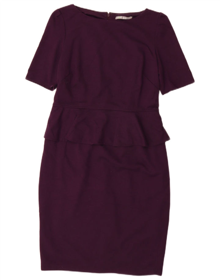 MARKS & SPENCER Damen Schößchenkleid UK 14 Mittellila Polyester