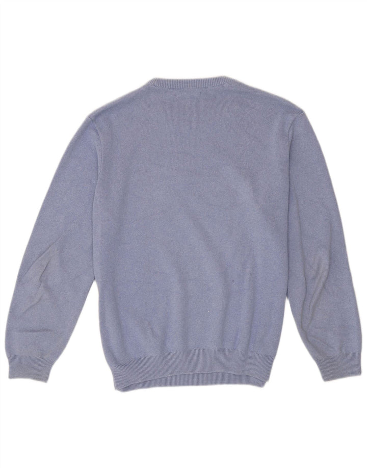 Zara Herren-Pullover mit Rundhalsausschnitt, Mittelblau
