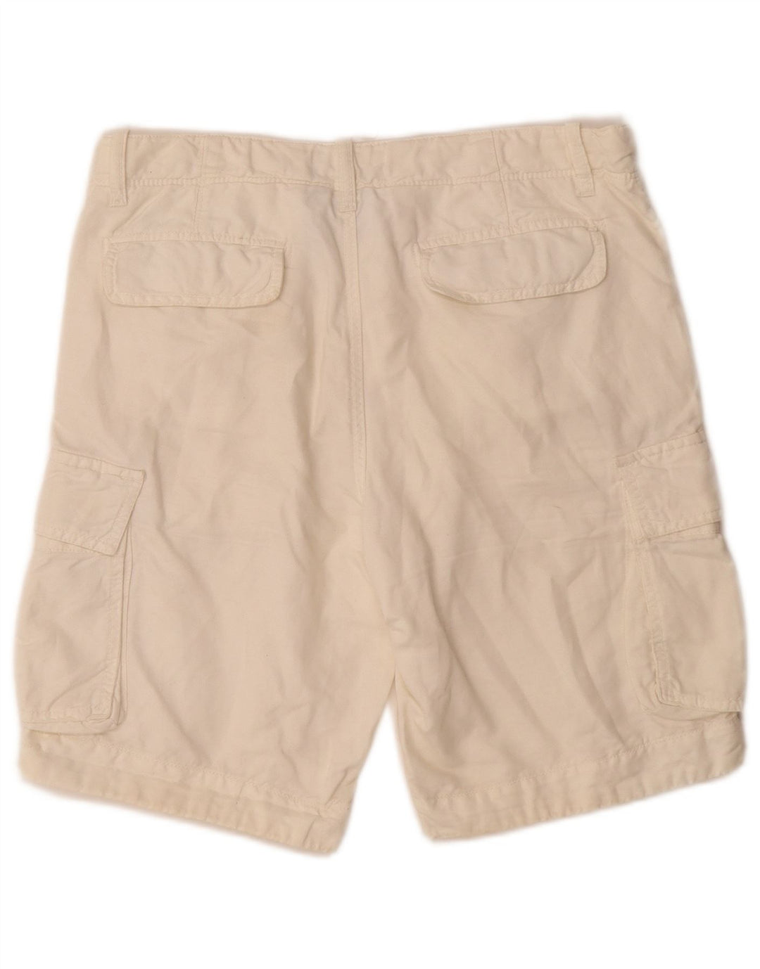 Woolrich Herren Penn-Rich Graphic Cargo Shorts Small W29 Off White Linen