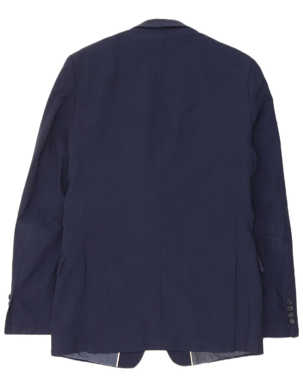 Marks & Spencer Herren-Blazer mit 2 Knöpfen, UK 38, mittelmarineblaue Wolle