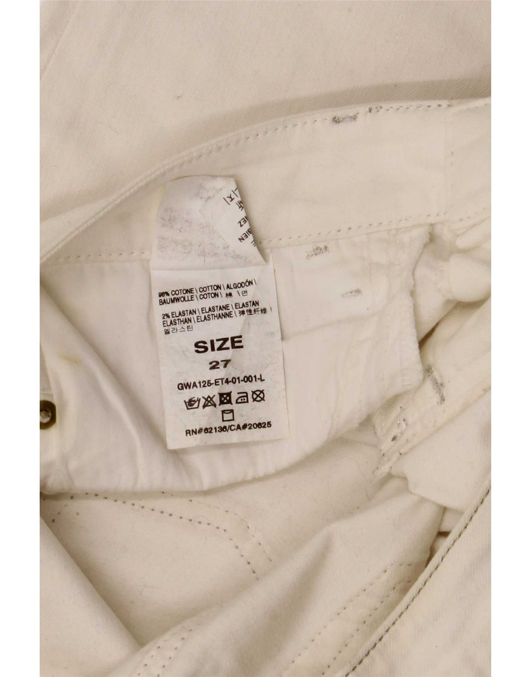 Guess Damen Skinny Jeans W27 L34 Weiße Baumwolle