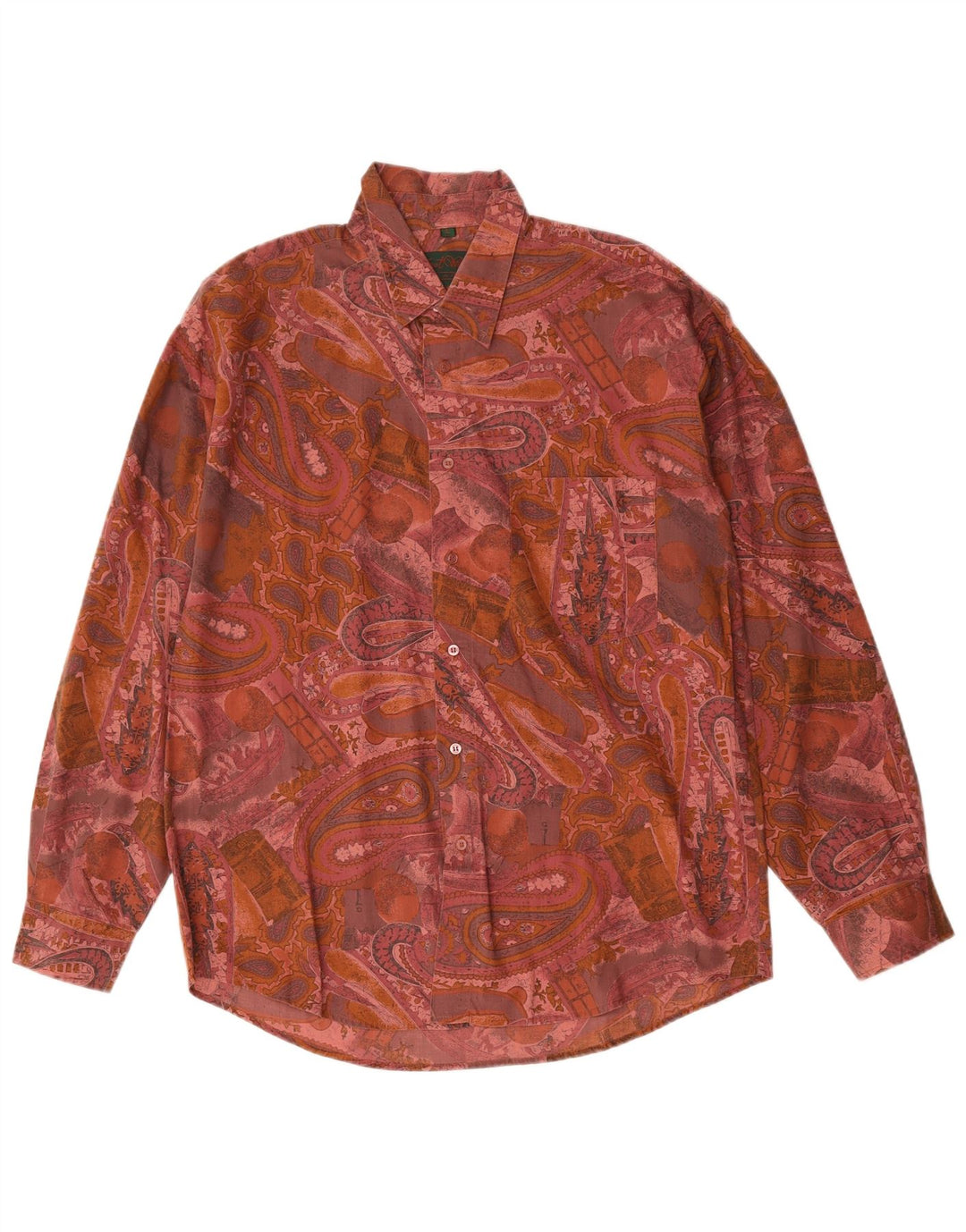 Vintage Herrenhemd Großes Rosa Paisley