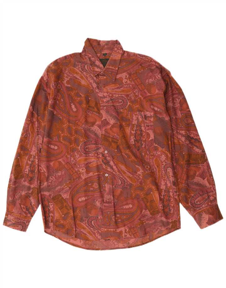 Vintage Herrenhemd Großes Rosa Paisley
