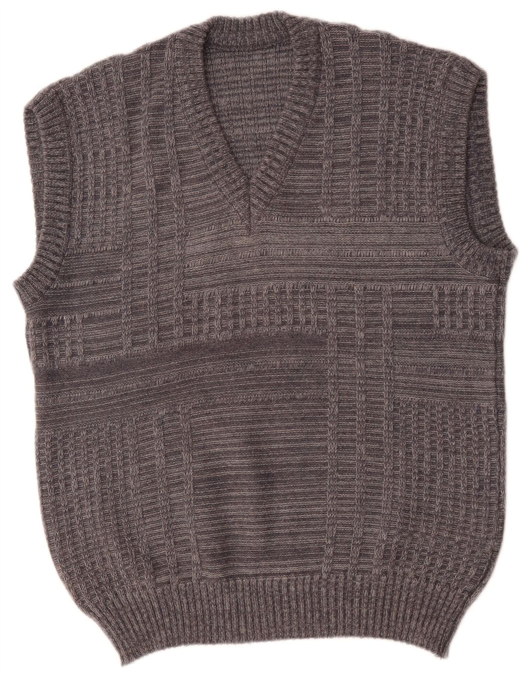 Vintage Herren Weste Tank Top Groß Grau
