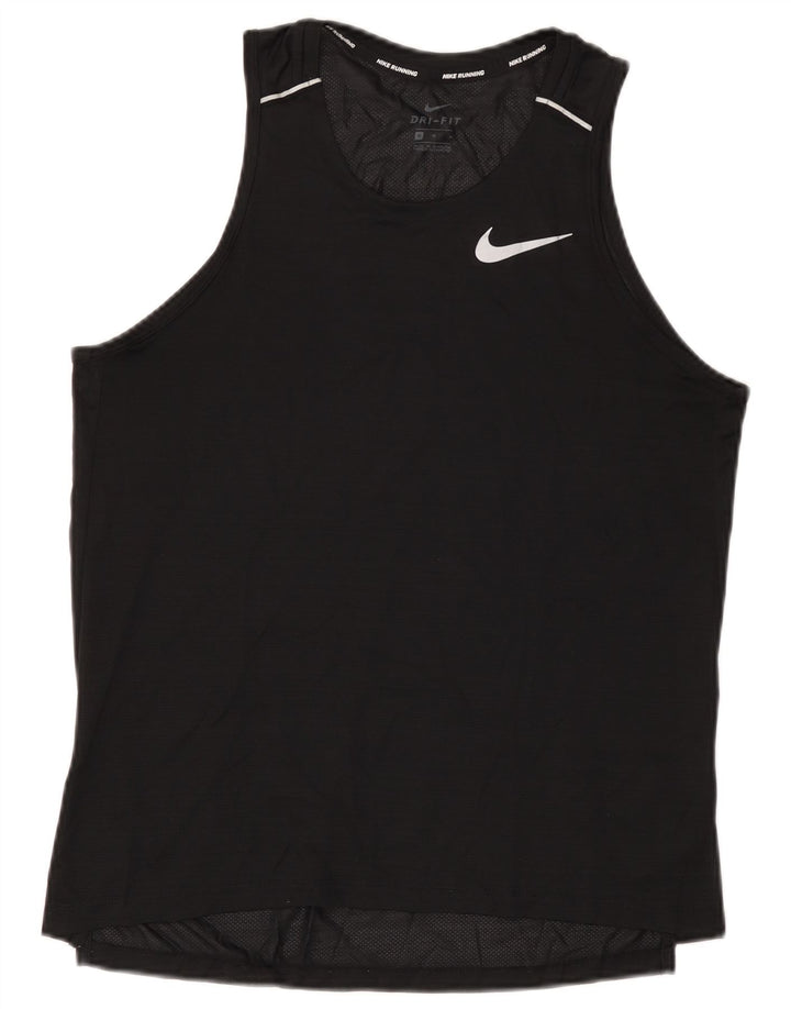 Nike Damen Dri Fit Weste Top UK 14 Medium Schwarz Polyester