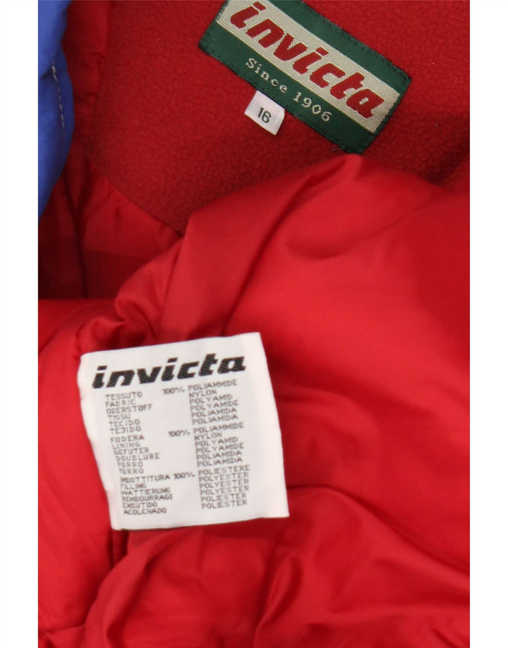Invicta Skioverall für Jungen, 15–16 Jahre, W32, L28, blaues Colourblock-Polyamid